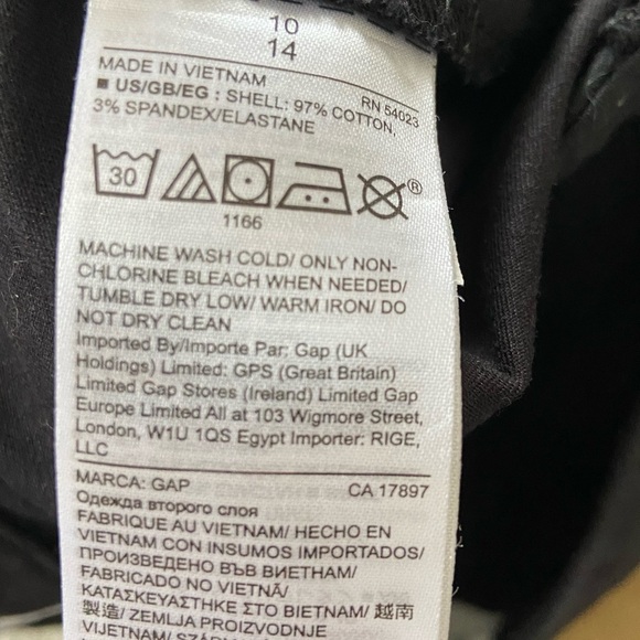 GAP Bermuda Shorts Flat Front Black Size 10 - Picture 4 of 11